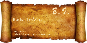 Buda Irén névjegykártya